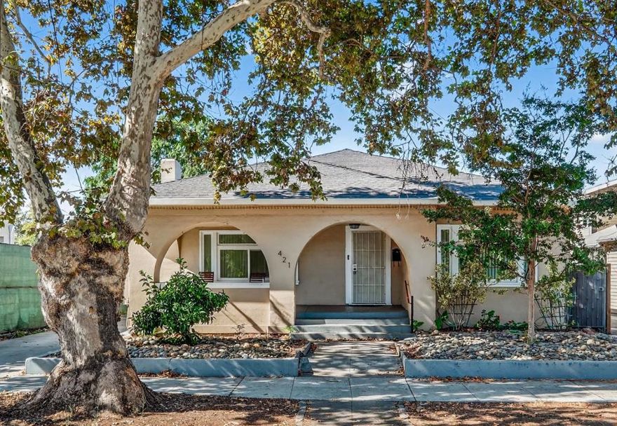 Beautiful 7-bedroom/6-bath home PLUS a standalone ADU!  Last rented for $8,925 (House + ADU).  Main level of the house has 5 bedrooms (two rooms with private bathrooms) plus a hallway bathroom. Below ground-level are two full suites with full bathrooms, ideal as bedrooms, studio, gym, playrooms, or a large combined apartment. Behind the house is a standalone studio ADU with its own kitchen and full bathroom.  The upgraded kitchen is a chef's delight, boasting granite countertops, a gas range, and a large refrigerator. Enjoy the comfort and convenience of inside laundry, central forced air heating, and ceiling fans.  The property also includes a large, one-car detached garage for parking, storage, studio, gym, etc. The long driveway which accommodates several vehicles, and there's additional on-street parking.  Just a short walk or bike ride to San Jose State University, new Google campus, and is close to local parks. Commuting is a breeze with easy access to major highways including 87, 101, 280, and 680. Don't miss the chance to own this versatile and stunning home!  This layout is perfect for a large family, multi-generational living, an income-generating rental, AirBnb, elder care, transitional housing, etc. Tremendous value!