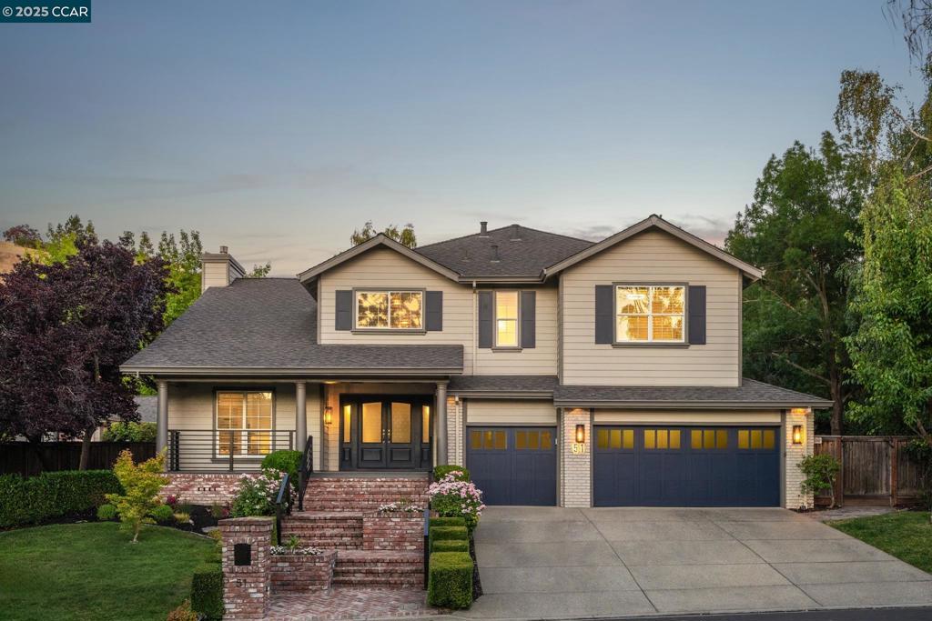 Beautifully updated home in the highly desirable Magee Ranch neighborhood. This stunning home boasts a grand foyer, soaring ceilings, rich hardwood floors, elegant crown molding and ADU/pool house with living space. The formal living room features floor-to-ceiling windows and a cozy fireplace, while the adjacent library and formal dining room offer inviting spaces for entertaining. The gourmet kitchen impresses with a walk-in pantry, built-in stainless steel refrigerator, six-burner gas range, and large island, opening to a family room with views of the sparkling pool. Upstairs, the luxurious primary suite offers vaulted ceilings, a gas fireplace, spacious walk-in closet, and spa-inspired bath. Four additional bedrooms and 2.5 baths provide ample space for family and guests. The backyard oasis includes pool w/waterfall, spa, & pool house/ADU with kitchenette, living area with fireplace, & full bath with walk-in shower. Located in the top-rated SRV school district and minutes from downtown Danville, parks, shopping, and dining. This one is a must see!