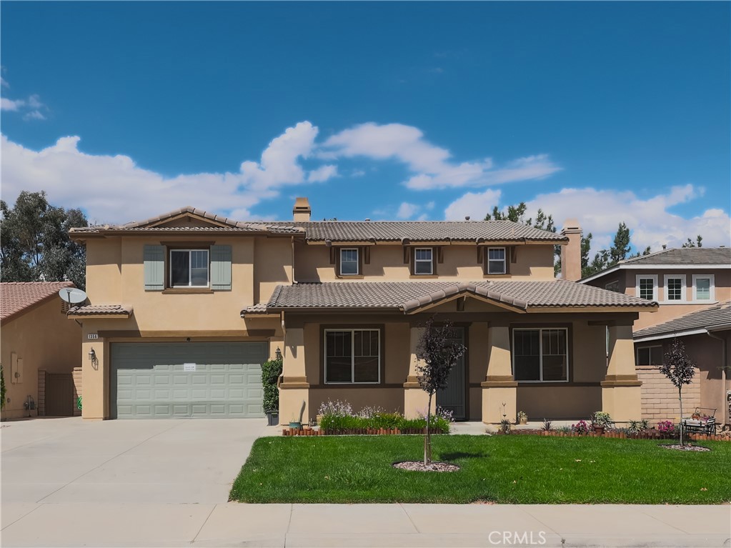 Home built in 2006 offering 3236 sqft. with 5 bedrooms, 3 bathrooms, Plus a HUGE Loft. This home sits on a large flat 6098 sqft. lot. FOUR Car Attached, finished, direct access, tandem (double deep) Garage with pull through door on the rear. NO HOA, NO Solar, No B.S. Great curb appeal. Upgrades throughout. THIS IS A MUST SEE!!!
Formal Living and Formal Dining room. Kitchen and Family room is a great room layout with HUGE island / bar. Large French Door Pantry. Appliances are newer within 3 years including the 5-burner stove. Family room is spacious and offers a cozy fireplace. There is a very large interior laundry room downstairs. Major storage under the stairs. Downstairs bedroom and large ¾ bathroom. Upstairs offers 4 more bedrooms including the master suite and a HUGE loft. All bedrooms have ceiling fans and mirrored closet doors.
Head out back to your incredible yard that is perfect for kids, pets, and family parties. Full rear of home covered patio with 3 ceiling fans. Artificial turf, block garden walls, drip system and lighting in the planters. The backyard has large side areas. Block wall in rear and newer fencing on both sides. 4 car garage is finished, direct home access, auto opener, and access to rear via a roll up door.
The HVAC system offers dual thermostats. One for upstairs and one for down. There are 2 AC condensers. This is incredibly efficient and more comfortable to be able to control the upstairs separate from downstairs. The exterior of the home was completely repainted within the last 4 years. There is NO HOA and NO Solar to assume.
This property is located in a great Low Traffic neighborhood. Walking distance to a Very nice small park. Close to Major Shopping centers.