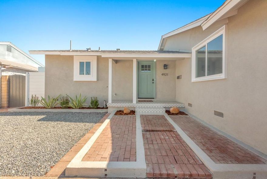 Welcome to this beautifully renovated 3-bedroom, 2-bath ranch-style home on a quiet cul-de-sac in San Diego’s sought-after Bay Park neighborhood. This 1,298 sq. ft. home sits on a generous 13,600 sq. ft. lot and offers an open-concept layout with modern finishes throughout.  The brand-new kitchen features quartz countertops and stainless steel appliances, opening to the dining and living areas for easy entertaining. Updates include new luxury vinyl plank flooring, fresh interior paint, new lighting, and two remodeled bathrooms with custom mirrors, new vanities, and stylish tile work. The home also includes a bonus family room and office, perfect for today’s lifestyle needs.  Enjoy stunning, ultra-rare unobstructed canyon views from the new deck and freshly landscaped backyard complete with new fencing, sod, irrigation, and plants. The detached two-car garage and wide driveway offer convenient parking and storage.  Centrally located near USD, coastal amenities, and major freeways, this home offers the perfect blend of comfort, style, and convenience — a rare opportunity in one of San Diego’s most desirable neighborhoods.