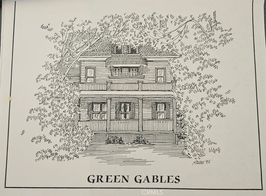 Welcome to Green Gables - a 1891 Victorian Queen Anne steeped in romance & charm. A history-lover's delight! Built just ten years after Redlands, CA, was founded, this stunning lady in green once saw horse-drawn carriages & hand-cranked phonographs. It oversaw the beginning of the citrus boom in Redlands. Today, you can have the special privilege of being connected to your home & the entire city of Redlands in a way few others could even dream of. An enviable & historical status statement. Recently repainted in 2021, this passionately restored 7-bed, 5-bath home retains its original wood floors, exterior & interior Victorian decorative elements, original doors & door hardware, bullseye trim, original windows with historic wavy glass & ornate framework, antique ceiling medallions, and a treasure trove of other Victorian delights. Enter through a solid wood front door featuring its original glass panes & muntins. Inside, find a blend of tastefully hand-painted walls, wood panelling, and beautifully embossed William Morris wallpaper from London, all period-appropriate. Redwood & pine bring warmth to the interior & the grand staircase. The double kitchen features plenty of cabinet & counter space, two sinks, three breadboards, and a butler’s pantry with a service window & swinging door to a grand formal dining room. There are original, irreplaceable gems here, like a speaking tube that reaches the second floor, hookups for service bells, and a servant staircase. Antique pocket doors connect the formal dining room to a roomy parlor. Spend quality time here in the parlor, in a private sitting room, take in the view from a gorgeous Juliet balcony, or connect to nature in the solarium. Upstairs, discover a breathtaking landing with a heritage library. All bedrooms & sitting areas are quite spacious for the period. The primary suite offers tons of room & natural light, a separate sitting/dressing lounge, and an ensuite bathroom with a clawfoot tub, marble counters, and a basin sink. On the top floor, find bonus living quarters or an area for your private study with an additional bath. A pull-down ladder on this floor gains you access to a loft. Outside, the grounds are home to scenic walkways with cypress, jacaranda, pomegranate, lemon, lavender, butterfly bush, and native milkweed. A workshop & shed provide additional outdoor storage. This is your chance to own a true heritage home and have a legitimate claim to the story of Redlands, CA!
