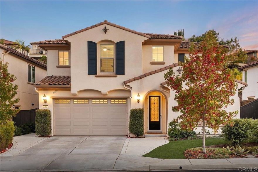 The epitome of luxury and comfort in the gated community of Laurel Pointe. Built in 2016 the home is unique in the open floor plan with soaring volume ceilings in the family room, custom entertainment center and incredible natural light throughout. 4 bedrooms plus a loft and downstairs office (optional bedroom) provide the ideal floor plan for any family. The architecture features high ceilings and expansive corridors that usher you into a sunlit, open design, where the heart of the home is the well appointed Chef's kitchen with top-tier stainless-steel appliances, custom lighting and a large island for casual dining. Upgrades include NEW beachy, luxury vinyl plank flooring, NEW plush carpet, NEW interior paint, NEW screened front door, NEW ceiling fans and new garage coil springs. The backyard is ideal for entertaining, with low-maintenance turf, Belgard raised patio, firepit and above ground hot tub! A Tesla panel solar system promotes eco-friendly living, saving you 100's on your monthly utility bills with a low, fixed lease payment. Families will appreciate the privilege of choosing from top schools in the area and Laurel Pointe is just 15 minutes from the coast, with easy access to freeways, shopping, burgeoning breweries, a water park and movie theater. The gated community offers a tot lot and hiking trails - all with NO Mello-Roos or special assessments.