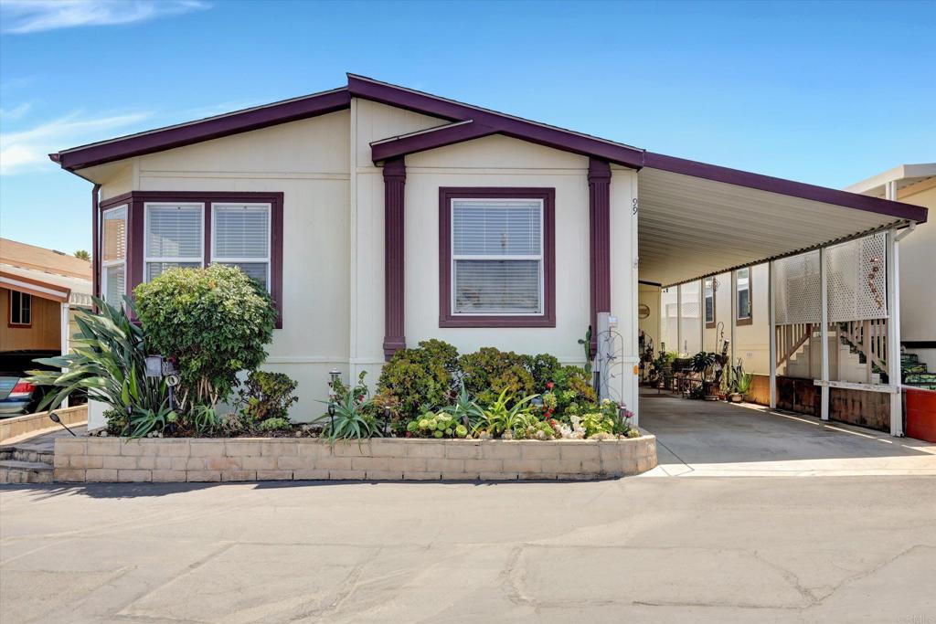 This 1156 SF '2005' Golden West Mfg. 'rare' 3 Bedroom; 2 (Full & 3/4) Bath Home; resides within San Luis Rey Homes... RESIDENT OWNED 55+ Community. Land Ownershiip is involved & THERE IS NO SPACE RENT. The low H.O.A. Fee of $175/monthly includes Trash, Sewer, WATER & Ground Maintenance. The Home boast Ceiling fan/light combos throughout. Large (aprox 96 SF) Shed W/Power. The Whirlpool Washer & Dryer may remain. The Refrigerator (Kenmore) can too. G.E. 4 Gas Burner and Grill & Oven. Central A/C. San Luis Rey Community is located approximately 4.5 miles from the Oceanside Pier & Harbor & the 'close by' San Luis River (Bike) Trail gets you there quickly. Plenty of Local Shopping (Vons, Albertsons, Ralphs, Walmart, etc) Medical facilities like Scripps Coastal Medical, VA Cllinic, Kaiser are very close. And walking distance to Historic Mission San Luis Rey.
