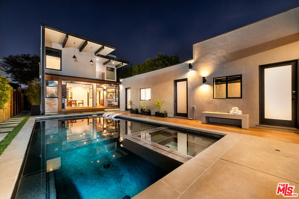 Fall in love at first sight with this sophisticated modern retreat in the heart of Culver City. Boasting a long driveway that fits three large cars, (2 behind automatic gate), this home blends sleek design with warm, homey comfort. A sparkling pool and spa create a true private oasis, while the separate accessory structure offers a spacious study or play room, gym, and studio. The expansive primary suite impresses with space and luxury. Just minutes from the vibrant Arts District and Metro Expo Line, and located in the highly rated Culver City Unified School District (including El Marino and Linwood E. Howe Elementary), this is a must-see gem. This magnificent home went into escrow after the first open house weekend. A delay in the city's plan-check process through no fault of buyer or seller caused escrow to fall through. Property has been tented and is move-in ready. Don't miss this rare second chance!