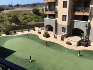 Luxurious third floor condo located walking distance to Del Mar Highlands shopping center and rec center/park (tennis, basketball, racquetball, pool). Easy access to interstates 5, 805 or 52. Stainless steel appliances, granite counters, built in wet bar with keg/tap, full size washer/dryer. NEW CARPET Large patio overlooking community putting green. Two tandem garage parking spaces and ample outdoor parking for guests. Available July 1 Neighborhoods: carmel valley