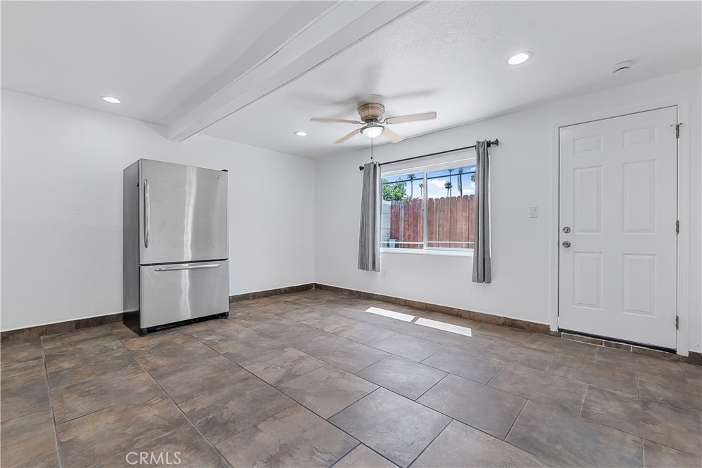 Completely refreshed 1 bed 1 bath private detached back house with its own private backyard! Recessed lighting, open airy floor plan, tons of natural light, a one car garage with washer and dryer hook ups in the garage. Centrally located to freeways, public transit, schools and eateries! Great rental in a fantastic location. Schedule your showing today!
