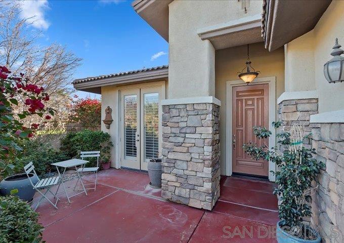 Hurry ! Hurry!! Best Priced & Lowest Priced home in Popular Gated Tuscany. We welcome & it's ideal for 1031 Tax Deferred Exchange ! This Chianti model from the Siena Collection with 3BR/3BA approx 2184 sf corner lot home with a floor plan that flows nicely! This home has a lot to offer.... most of the home has been remodeled from the original plan.... includes the Private Courtyard which leads into the elegant foyer, inviting gourmet spacious kitchen, decorative tile flooring, ceilings fans, Great Room w/ fireplace, wood shutters. and spacious master bedroom and master bath suite with soaking tub and separate shower, plus a walk-in closet. Also Popular in this well-designed model is the homes 2nd Master bedroom/Casita like with separate entrance from the private front entrance courtyard ! You'll find French doors leading out to the large covered patio and a glorious private backyard professionally landscaped with views of the Jacinto mountains and Amazing Sunsets ! You're going appreciate the low HOA fees of only $230 per month which includes cable and internet...plus just steps away to the Community Pool & Spa. Also Included behind Tuscany's Gated Community it also features blocks of Open space with paved sidewalks for strolling around the neighborhood or jogging etc. along with a Dog Park and Tot Lot.