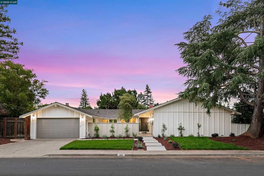 NORTHGATE NEW TO MARKET! Fully renovated 4BD/2.5BA SINGLE STORY on 0.25-acre lot with designer finishes throughout.   Dramatic living room with vaulted ceiling, gas fireplace, and poolside view opens seamlessly to the expansive new kitchen. The kitchen features porcelain counters, natural white oak cabinetry, a large island with seating, new stainless appliances, and dining nook with courtyard view. The family room includes a gas fireplace, with custom tile, and slider to backyard.  Luxurious primary suite with pool access and spa-inspired bath. All new secondary baths with quartz and custom tile. Oak hardwood floors, indoor laundry with half bath, modern entry, and gated courtyard, perfect for morning coffee or evening entertaining.   Backyard includes a pool, patio, pergola and  lawn/play area.  Walk/bike to Northgate schools, swim clubs and shopping.