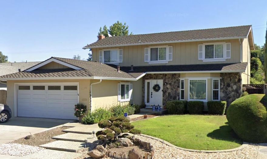 Nestled in the heart of Willow Glen, this charming 2,333 sq. ft. home offers 5 bedrooms and 2.5 bathrooms. The living room is filled with natural light and flows seamlessly into the dining area, creating an inviting space. The kitchen features an electric range, oven, microwave, dishwasher, and refrigerator, along with a pantry. A separate family room provides a cozy retreat for relaxation, while the downstairs bedroom offers versatility as a guest room or home office. The sleek LVP floorings shine throughout the main level, adding both modern style and practicality of easy maintenance. Upstairs, you will find a huge primary suite featuring a 3 closets and renovated bathroom with his & hers vanities, 3 secondary bedrooms and more. Beautiful hardwood floors have just been refinished. A hallway bathroom has double sinks, a back-lit mirror, and a Porcelanosa soaking tub. Extra storage in the hallway closet. A laundry room, an attached two-car garage with cabinets. Step outside and enjoy a garden filled with vibrant roses, lemons, tangelos, pomegranates, and pineapple guavas.The location seals the deal: just a short stroll to Booksin Elementary, Willow Glen Middle, and Willow Glen High, as well as Wallenberg Park, where you'll find tennis courts, a playground, and a community garden.