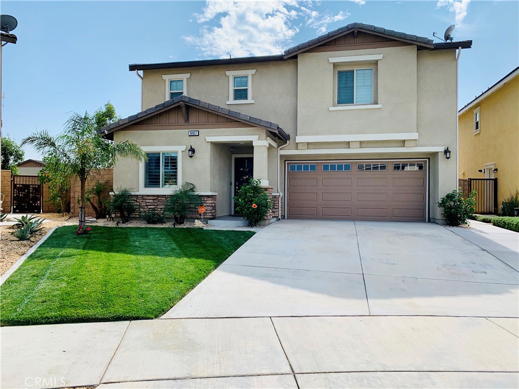 Check out this beautiful two-story home on Dove Tree Lane! Situated on over a 6,000 sqft lot, it offers 2,584 sqft of comfortable living space. Enjoy laminate wood flooring in main areas and cozy carpeted bedrooms, each with a walk-in closet. The home includes three full bathrooms with quartz countertops.
The bright, open floor plan features a kitchen with stainless steel appliances, a versatile loft, whole house fan, and dual zone air conditioning. For convenience, the laundry room is upstairs, with additional storage options throughout the home.
The backyard is perfect for hanging out, with a covered patio, ceiling fans, outdoor TV, and a portable basketball hoop, plus extra storage in the shed. Enjoy privacy with no rear neighbors. The two-car garage features epoxy flooring, overhead storage, and a Vivint smart home alarm system.
Conveniently located near shopping, restaurants, and freeways, the community also offers a pool, clubhouse, park, walking areas, and is dog-friendly.