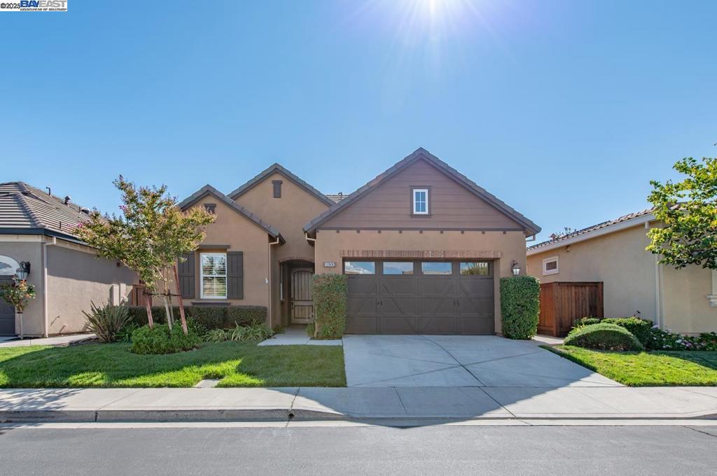 Welcome to Trilogy Vineyard, a premier gated 55+ community offering luxury living and endless amenities; multiple private pools, spa, event center, concert grounds, bocce, tennis, pickleball, and more! This immaculate 2 bedroom, 2 bath home features neutral flooring, custom shutters, recessed lighting, and carpeted bedrooms with ceiling fans. The spacious primary suite boasts a large walk-in closet, double vanity with custom wood cabinets, and an oversized shower with built-in bench. The chef’s kitchen shines with stone countertops, a generous center island with bar seating, and stainless steel appliances. Laundry room with custom desk space and abundant storage sits just off the attached 2-car garage. Enjoy a private backyard oasis with retractable covered patio, lush landscaping, and mature trees, all maintained with care. Energy-efficient owned SOLAR completes this move-in ready gem!