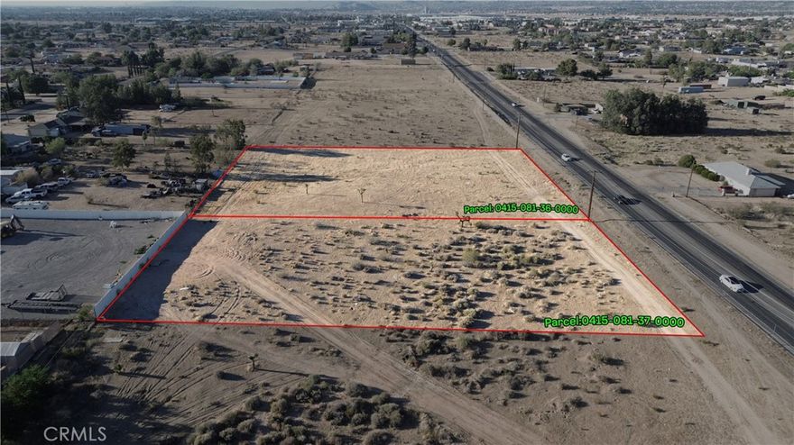 1.35-acre parcel zoned General Commercial (C-2) on Hesperia Road in the City of Hesperia, offering frontage and exposure along a major thoroughfare. Approved for automotive uses, including a car wash; foundations must be elevated above existing underground flood piping. Located within a flood zone; buyer to confirm flood requirements, permits, and elevations. Adjacent 1.35-acre parcel available for sale and may be sold together.