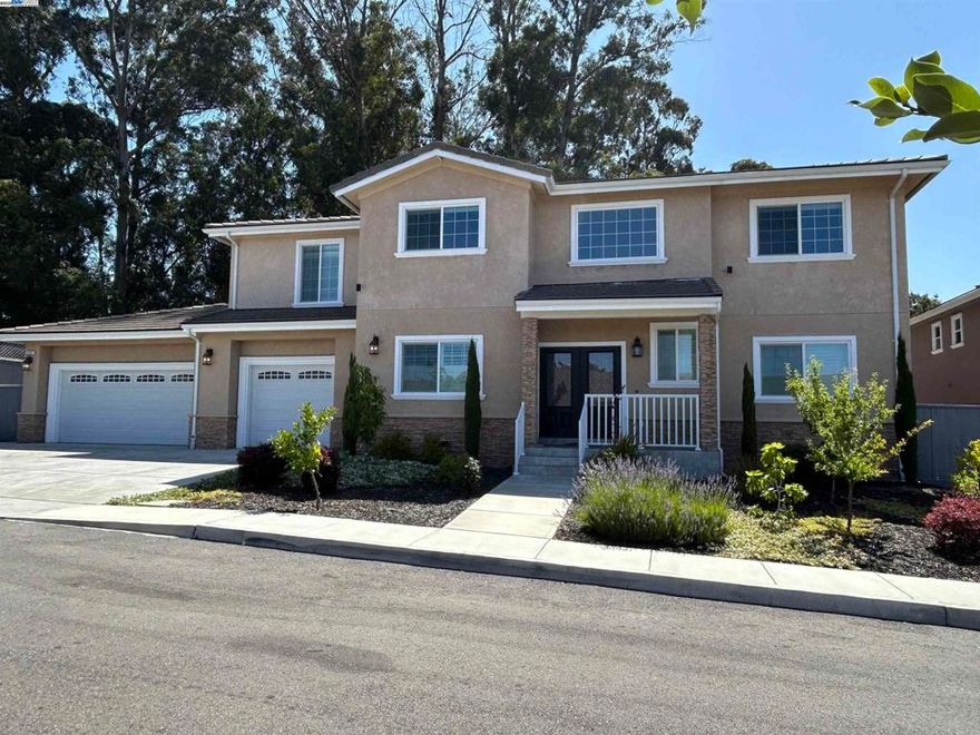 This Custom 5 Bedroom Home Conveniently located off center St. At the top of Edwards Ln. Has Owned Solar, Tile roof, Large & Deep Three Car Garage W/ Epoxy floors. Double Front Door Entry. Waterproof Vinyl floors, New Carpets in Bedrooms. Crown molding, Plantation shutters and custom Blinds Though-out. All Electric Kitchen Features Tile floor, Quartz counters, Designer Tile Back Splash Stainless-Steel Appliances & Two Pantry's. Frist floor Bedroom with its own In-suite bath. Family Room W/ Electric Fireplace. Kids Game Room or Study/Computer Room. The Upstairs Large Mater Suite Has Office Area & His & Her Sectional Closets. Mater Bath w/ Dual Sink Vanity Tile Floor, Jetted Tub & Separate Shower. Guest Bedroom w/ In-suite Bath & Castro Valley Hills view. Plus, Two more big Bedrooms upstairs With an Adjoining Bath. Low Maintenance Rear yard patio, Great for Entertaining.  All This & Much More.