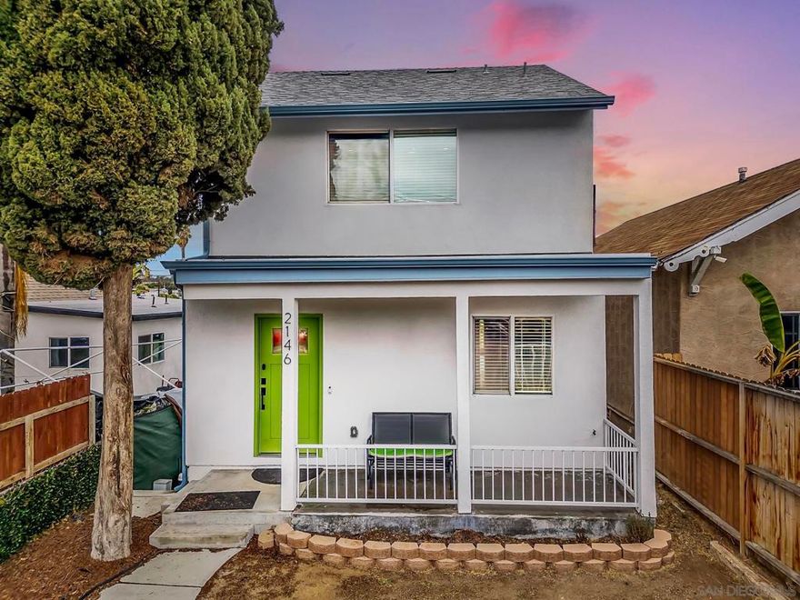 High-growth investment opportunity in Logan Heights, ideal for Investors & Builders. This centrally located dual-frontage property with alley access and gated parking on a level 3,422SF lot zoned RM-2-5 offers pre-approved plans for the construction of a detached ADU duplex, providing accelerated rental income potential. Currently, there is a completely remodeled turnkey 3BR/2.5BA detached 1,440SF home on the premises, with an estimated market rental value of $4,995 per month. The main house was fully rebuilt from the foundation up in 2023, retaining the original 1919 footprint. Eligible for Short-Term Residential Occupancy (STRO) licensing and Transient Occupancy Tax (TOT) registration, Buyer to confirm.  The pre-approved plans, designed by SnapADU, include one detached duplex with two 1/1 units measuring ~400SF each to maximize density at three (3) rentable units on the premises. With these additions, the projected total rent after construction is up to $9,995 per month, adding two new income streams and supporting strong multi-unit cash flow. To bring this vision to life, leverage key bonus programs in place at this site by tapping into the Transit Area Overlay (TAO) and Transit Priority Area (TPA), Opportunity Zone and Promise Zone, Airport Influence Area (AIA), and Complete Communities Plan (Tier 3) unlocking ADU bonuses, transit-oriented development (TOD) density, parking relief, and fast track approvals.  This strategic location grants immediate access to major economic hubs, allowing you to capture high-demand urban housing in a prime, high-growth corridor. Supported by nearby transit and central freeway reach to sustain durable occupancy near I-5, SR-94, and I-15 for rapid mobility to Downtown San Diego, Petco Park, Balboa Park, Naval Base San Diego, and Naval Air Station (NAS) North Island via Coronado Bridge, with amenity-rich arts & waterfront districts proximate. This flexible urban infill site provides potential tax incentives for savvy investors and drives maximum appreciation for your portfolio. Buyer to verify all provided information and intended use independently.