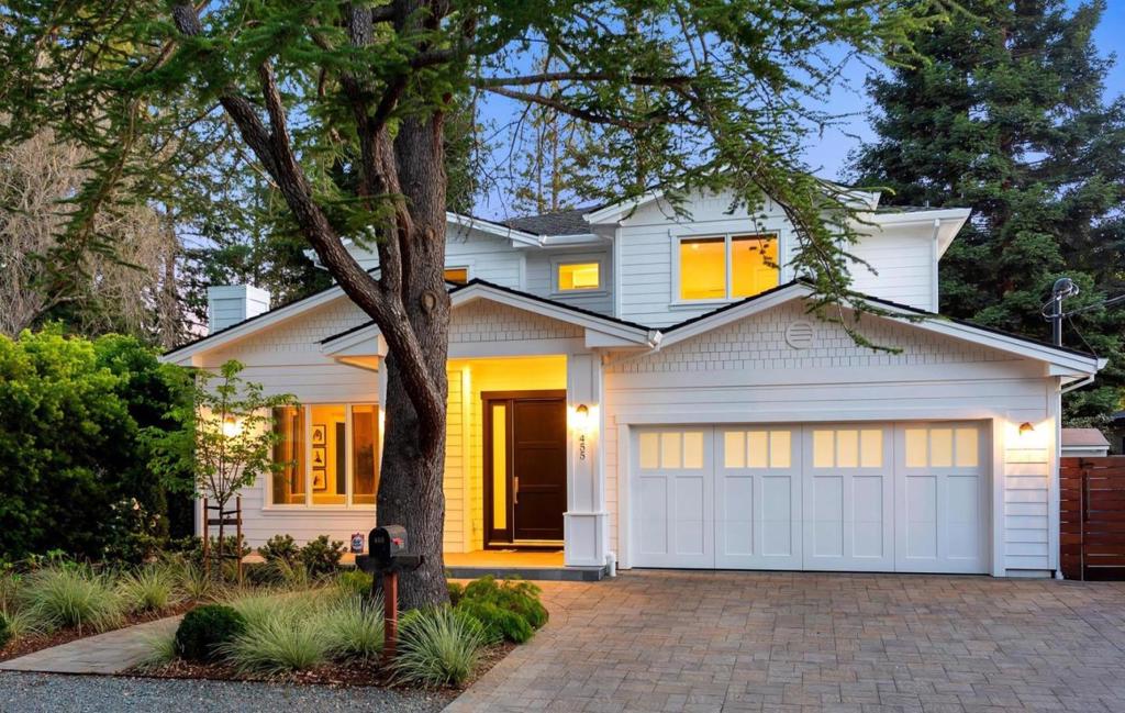 Located on San Mateo Drive in sought after Menlo Park, this stunning 3-level home includes a spacious layout of 5 bedrooms, 5 full and 2 half baths. Every bedroom is ensuite. Amazing natural light shines throughout the home from the formal entry to the top-of-the-line chefs kitchen. Floor to ceiling bi-folding doors open to a spectacular fully landscaped backyard with built-in fire-pit, play area, BBQ and hot tub surrounded by an IPE deck. Impeccably designed with privacy and entertainment in mind. The upper level of this home provides traditional layout of 3 of the bedrooms including the primary suite with private balcony, dual walk-in closets, dual sinks and soaking tub. The lower level of the home provides next-level entertaining equipped with a home theater, private ensuite, workout room, full bar and additional family room area. The best of luxury living, located close to downtown shopping, dining & award-winning schools.