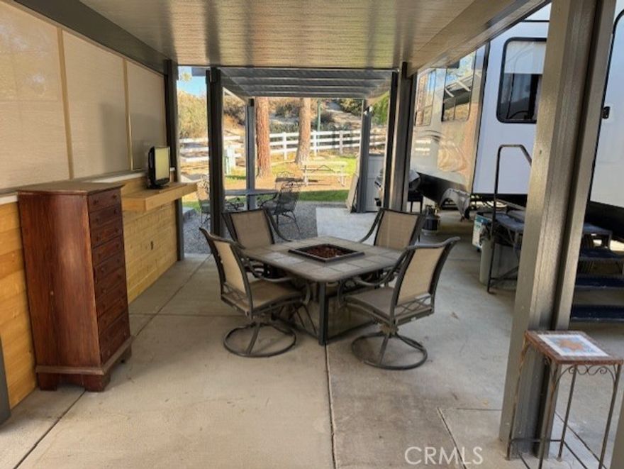 Large Allumawood Cover, raised concrete and large back yard in a cul-de-sac.  Great private lot with nobody behind you lots of room for your extras.
Rancho California RV Resort provides amenities such as a 14 hole Executive PAR 3 Golf Course (no fees for owners), 5 Pools/Jacuzzis, Tennis courts, Pickleball courts, Dog park, Club house, hiking trails, Horseshoe lawn, onsite grocery market and restaurant. The resort is guard gated with no age restrictions. Monthly HOA fee includes "unlimited" use of the golf course, amenities, trash pickup at lot, water/sewer and common area maintenance. Financing is available!