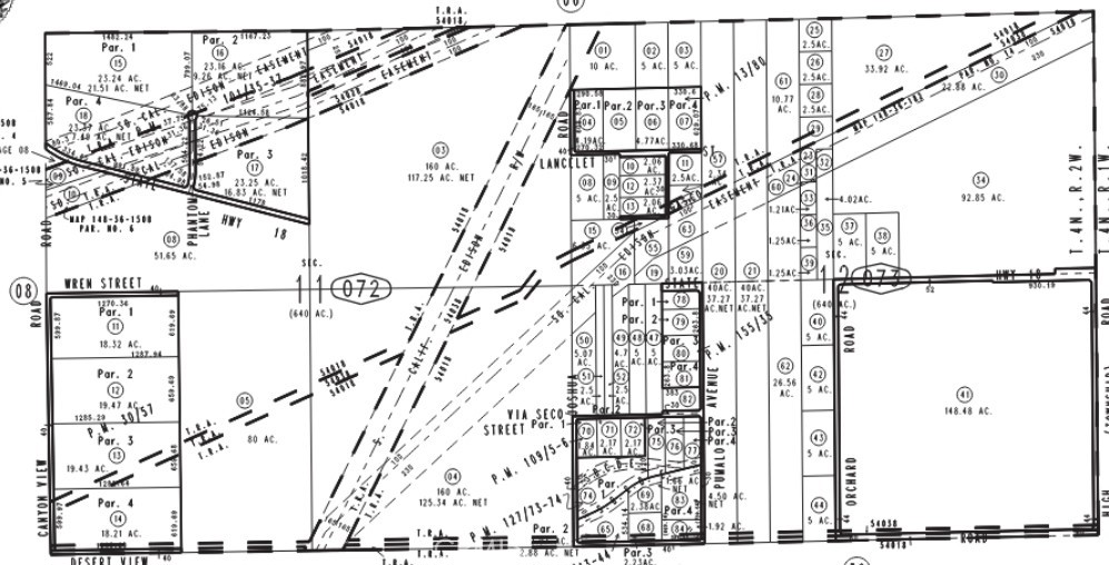 Discover the beauty of California's desert with this expansive 19.47-acre parcel on Canyon View Rd., Apple Valley, CA 92308. Priced attractively at $5,471+-per acre, this prime lot located close to Bear Valley Road and Highway 18 offers easy access and excellent visibility. The lot is rectangular and level, making it an ideal site for development or a peaceful rural retreat. Experience breathtaking views of the desert, majestic mountains, and expansive valleys from this tranquil location. Perfect for those seeking to escape the city and enjoy a serene desert ambiance, this property offers a unique opportunity to own a significant slice of picturesque land in a growing area. Nearest Power connection is located at the corner of Canyon View Rd and Desert View Ave This is a well area. County Jurisdiction, zoned Rural Living, allowing for 2.5 ac min lot sizes. buyer to do all their investigations.