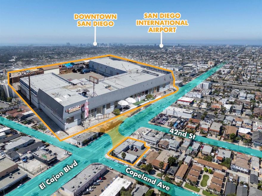 Rare redevelopment opportunity in City Heights along busy El Cajon Blvd. ~12,250 SF lot with ~6,752 SF of existing retail, all tenants month-to-month. Complete Communities Tier 3 Overlay allows up to 6.5 FAR with no parking minimums. Preliminary plans submitted for 78 multifamily units over ~5,000 SF ground-floor commercial; design includes underground mechanical parking (±50 spaces). Project can advance directly to construction documents and permits without entitlement delays. Excellent frontage (123’) and location with Walk Score 93 and Transit Score 56. Strong covered land play with income during planning. Asking $3.5M ($285/SF land). Do not disturb tenants. Contact broker for Offering Memorandum and plans.