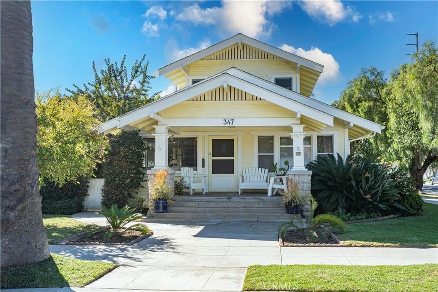 Welcome to this 2-bedroom, 1-bath Belmont Heights home, featuring a separate 1-bedroom apartment and an additional studio. The inviting front porch and strong curb appeal set the tone for the charm inside. Step through the oversized wood front door into a spacious living room with hardwood floors and a wall of windows that bring the lush outdoors in. The living room flows into the formal dining room, making it ideal for the upcoming holiday gatherings. A deep hall closet off the dining room provides extra storage as you move toward the vintage kitchen with white cabinets, a gas range, and plenty of room to cook. Directly connected to the kitchen is a flexible family room—perfect for an office, creative space, or casual living. This multipurpose room opens to a side yard, ideal for morning coffee, a secret garden, or weekend BBQs. Both bedrooms are generously sized and include walk-in closets, with one featuring built-in cabinetry. They share a large Jack-and-Jill bathroom with a shower-tub combo and period tile. A back entry area with a schoolhouse-style sink, shelving, and a pantry evokes the feel of a mini mudroom. The converted garage adds versatility as a studio with its own bath, kitchenette, and mini-split, perfect for guests, extended family, or supplemental income. Additional income potential extends upstairs via an outdoor staircase leading to a private apartment. This light-filled unit includes a living room with a deep closet, a quaint kitchen, a tiled shower, a separate water closet, and a bedroom with a walk-in closet and neighborhood views. Other highlights include an oversized laundry room, a serene backyard, off-street parking, and a corner lot with mature landscaping. Fruit-bearing trees—pomegranate, lemon, lime, passion fruit, and loquat—as well as grapevines, add warmth to this Craftsman gem.