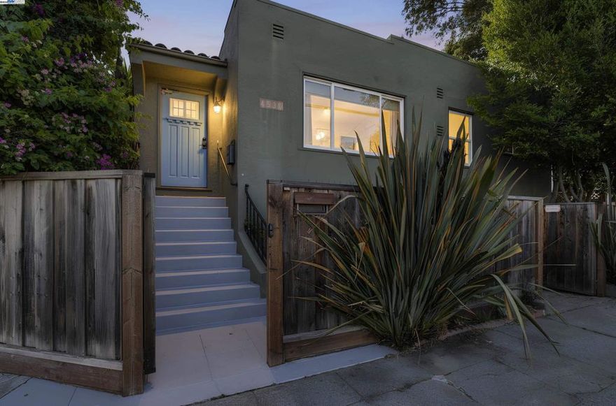 Charming, Spacious, Light-Filled, Solar-Powered Home in North Oakland’s Longfellow Neighborhood  Step into this bright, cheerful two-story home in the heart of Longfellow, where classic charm meets modern upgrades. The upper level offers 2 bedrooms and 1 bath, while the lower level features 1 bedroom, a stylish office/bonus room with wet bar and refrigerator—perfect for an in-law, au pair, or easily converted into a Junior ADU—plus a full bath.  The sunlit kitchen with breakfast nook is a chef’s dream, complete with Wolf range, quartz countertops, LED lighting, and a new refrigerator, ideal for cooking and entertaining. Bathrooms shine with modern, clean finishes, and the lower-level remodel (permitted) flows seamlessly with the home via a maple staircase with custom handrails.  Thoughtful upgrades abound: gleaming oak floors, dual-pane windows, upgraded electrical, energy-efficient furnace, tankless water heater, solar panels, and PSL compliance. Additional perks include a garage with interior access, laundry room, and abundant storage.  Enjoy the North Oakland lifestyle—just steps from BART, Temescal shops, cafes, restaurants, and countless urban amenities. This home perfectly blends style, functionality, and location, making it a sunny, spirited Longfellow gem to call yer own!