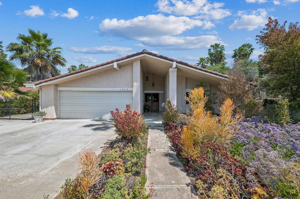 Via Christina is a wonderful wide street with good sized lots and a great place to watch Bringle Terrace Fireworks. This easy living one level-home has a spacious front and rear yards with good sized driveway. Enter the double door entry to travertine flooring. An open kitchen with granite counters, cherry cabinets with ample storage. Adaptable island with breakfast seating and Thermidor cook top. Stainless appliances, including double oven. Kitchen opens to family room with rock, raised fireplace. Ease of entertainment or relaxation awaits with receptive dining and living areas. Living area has sliding glass doors to large patio that overlooks lush private yard. The rear yard is a perfect place to continue entertaining and relaxation. Good size master bedroom and bath with separate shower and bathtub. Second bath has a large walk in shower, granite counter tops, cherry cabinets for bedrooms 2 and 3 to share. Updated Milgard windows throughout. Newer washer, refrigerator and hot water heater. TRANE HVAC
