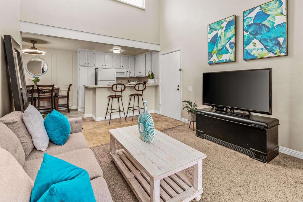 Entertaining Offers Between $449,999 and $499,999. Welcome to this beautifully appointed VA-approved, top-floor, 2-bedroom condo—where comfort meets convenience and nature is just steps from your door. Come inside and take in the light and bright living room with a vaulted ceiling and large bay window. Discover the modern, open concept living space that makes having guests over a pleasurable and engaging event. Tons of storage: an exterior large closet on the patio and two storage closets inside, plus dual closets in the primary bedroom. High-end modern ceiling fans and A/C units make for the perfect temperature any day. The in-unit laundry adds a layer of everyday ease, as does the central location. Del Cerro/Allied Gardens is just minutes from great schools, restaurants, shopping, military bases, the beach, and entertainment. Nestled within a tranquil, impeccably maintained community, you'll have access to a suite of resort-style amenities: unwind by the sparkling pool, relax in the spa or sauna, work out in the gym, or perfect your serve on the tennis courts. For those who crave the outdoors, the breathtaking hiking trails of Rancho Mission Canyon Open Space/Mission Trails are just moments away, offering you an effortless retreat into nature without ever leaving the city. This condo is ideal for first-time buyers or savvy investors and offers the perfect blend of urban comfort and natural beauty—making it a truly exceptional place to call home in San Diego. FHA Spot Approval?