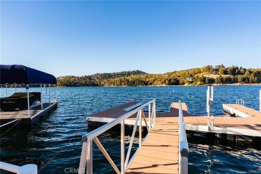 **This is your opportunity to own a dock on the pristine open water of Lake Arrowhead**This exclusive dock offers direct access to the lake, perfect for boating, fishing, and enjoying unparalleled water views**This desirable location is on the South Side, offering prime space and is just waiting for you to create those lasting memories***Whether it is launching your boat or simply unwind by the water's edge, this dock offers an exceptional lifestyle**Don't miss your chance to own a piece of Lake Arrowhead's waterfront paradise**Sellers are also offering 222 Holiday Drive for sale, a stunning home within a short distance to the lake**