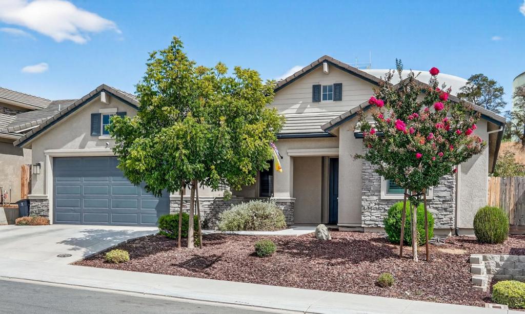 Welcome to your dream home in the highly desirable Santana Ranch community! This practically-new Big Sur model, the largest single-level floor plan, offers 4 bedrooms, 3 full baths, a 3-car garage, and 2460 sq ft of living space on a large 7153 sq ft lot perfect for first-time buyers, families, and seniors. Step into a light, bright, airy sanctuary with high ceilings and an open-concept design. The flowing floor plan connects living spaces, ideal for entertaining or family nights. Ample storage keeps your home clutter-free, while the functional layout suits growing families, style-savvy buyers, or seniors seeking single-story ease. Nestled in one of Hollister's safest neighborhoods, Santana Ranch offers a warm community vibe, perfect for kids or peaceful retirement. This turn-key home is move-in ready with sleek finishes and quality craftsmanship, radiating pride of ownership. Perfect for all life stages, this Big Sur model blends accessibility, space, and style. Don't miss out..and discover a style of living with comfort, luxury, and convenience! Note: bedroom photos are virtually staged