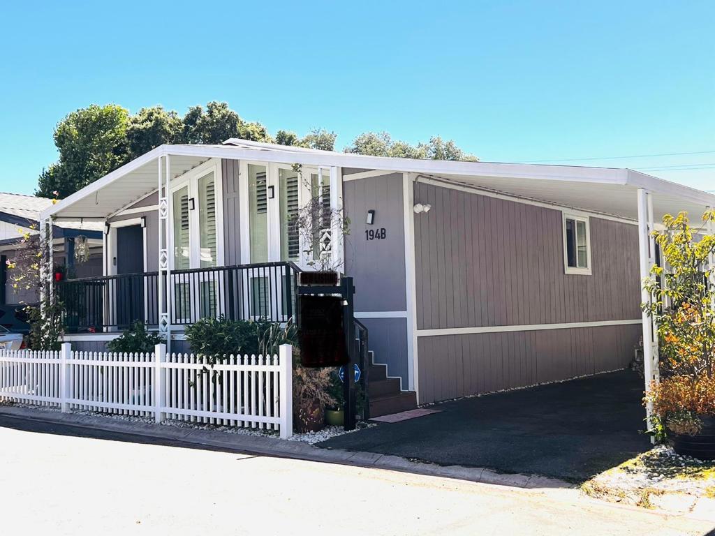 Beautiful mobile home located in the desirable park, Village of the Four Seasons. Luxurious & Spacious with a Modern Touch throughout the house. Home has central AC and is being sold with all kitchen appliances, washer, dryer & furnitures. The carport is able to fit up to 3-4 vehicles. Well maintained side yard & spacious beautiful back yard. Conveniently located near multiple shopping centers, Shady Oaks Park, Kaiser Permanente and Highways 101 and 85. Don't miss the opportunity to make this charming mobile home your own. AS IS SALE!