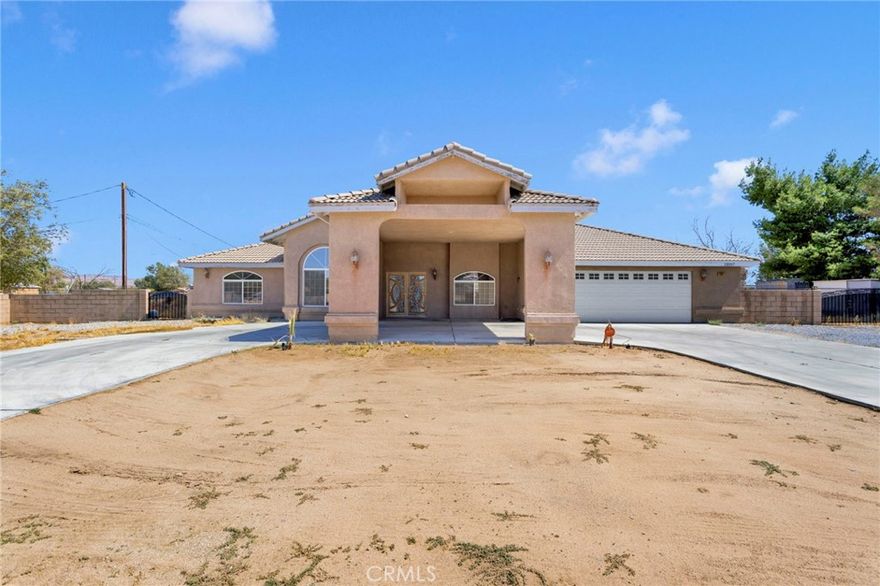 Welcome to this spacious single-story home in the heart of Apple Valley! Offering 5 bedrooms and 3 bathrooms across 2,745 sq. ft., this property is designed for both comfort and functionality. The open floor plan features a bright living room with a cozy fireplace, seamlessly flowing into the dining area and kitchen perfect for entertaining or family gatherings.

The kitchen is well-appointed with ample cabinetry, generous counter space, and a functional layout ideal for everyday living. The primary suite offers a relaxing retreat with a private bath, while additional bedrooms provide plenty of space for family, guests, or a home office. One of the bedrooms is a flexible space that can be used as an office, gym, or den.

Situated on a full acre of land (0.91 acres), the property is a blank slate with endless potential—ideal for building a second home in the back, adding a pool, or creating your dream outdoor retreat. Additional highlights include a circular driveway, a 2-car attached garage, and beautiful mountain views. With all bedrooms on the main level, central heating and air, and a modern layout built in 2006, this home is move-in ready.

Conveniently located near schools, shopping, and commuter routes, this is the perfect opportunity to own a well-maintained home with room to grow in a desirable neighborhood.

Don’t miss your chance to make this Apple Valley gem yours!