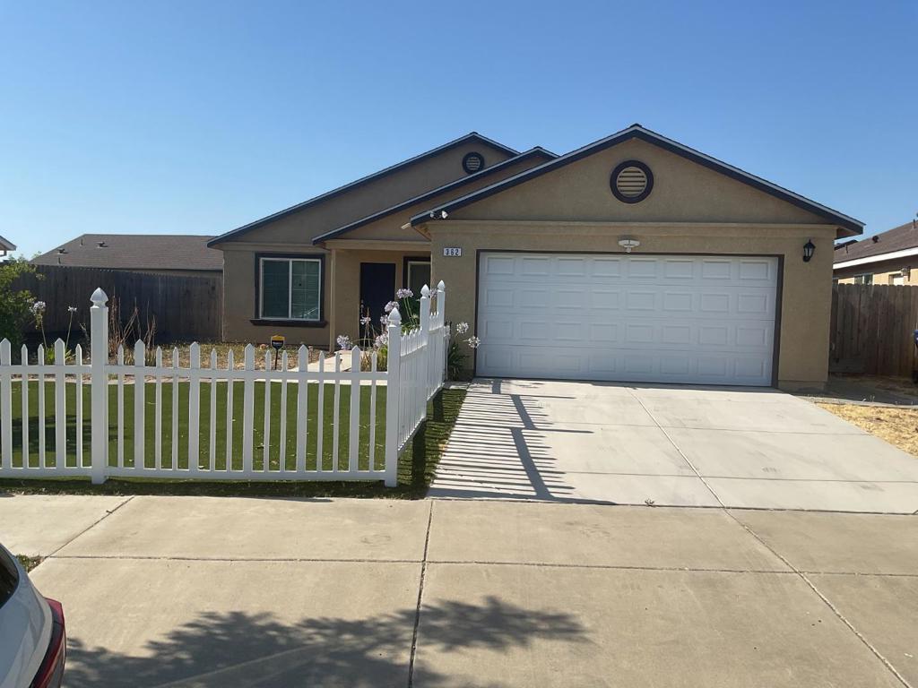Welcome to your new home! Built in 2019, this affordable and move-in-ready single-family home has an open floor plan, ideal for modern living. Located in a well-established neighborhood, this residence offers 3 spacious bedrooms and 2 baths across approximately 1,475 square feet of living space on a 5,973 square foot lot. As you step inside, you'll be greeted by high ceilings and recessed lighting, creating a bright and airy atmosphere. The master bedroom features a private bathroom with double sinks, providing a luxurious retreat. The open kitchen is a chef's delight, equipped with maple cabinets and granite countertops. This home also includes a 2-car garage, central heating and A/C systems, and an inside laundry area for your convenience. The beautifully landscaped front yard is fenced and features artificial grass and various fruit trees, while the low-maintenance backyard is paved and perfect for outdoor entertaining. Located close to schools, parks, and shopping malls, this home offers both comfort and convenience. Don't miss the opportunity to make this charming home yours!