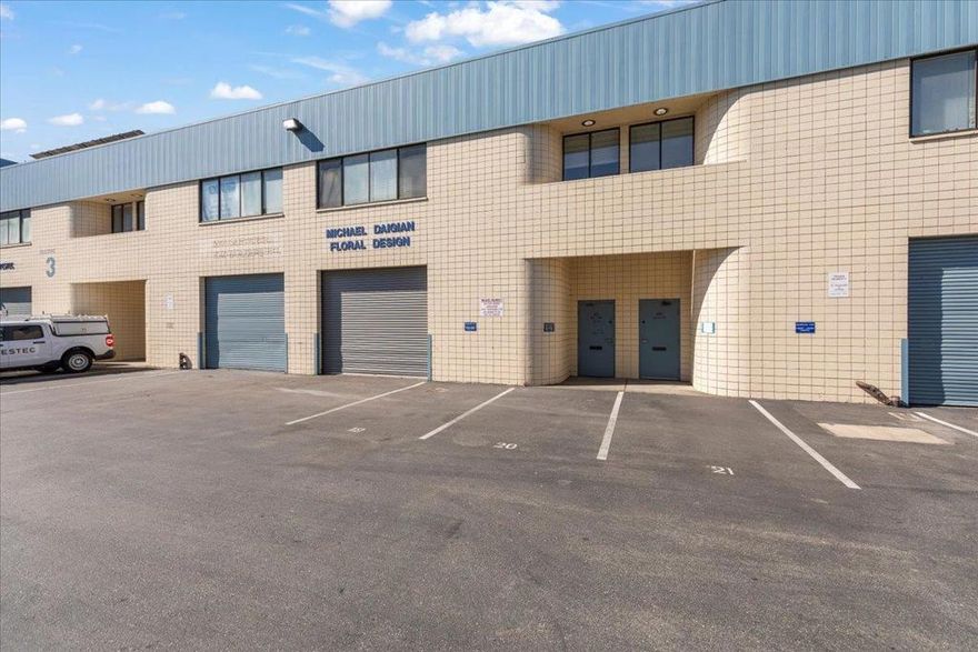 Seller Financing Available - perfect for Owner-User Industrial Flex  Versatile Layout: The unit features a grade-level roll-up door and a generous 12-foot clear height, ideal for a variety of industrial and flex uses. Approximately 2,600 square feet of warehouse space provides ample room for storage, production, or distribution operations.   Modern Office Loft: The upstairs office loft is designed with contemporary finishes, offering two distinct office suites and a shared common area equipped with a kitchenette. This flexible space is perfect for administrative functions, creative studios, or collaborative work environments.   Zoning Flexibility: Zoned PDR-2 (Core Production, Distribution, and Repair), the property supports a diverse range of uses, including industrial, office, and retail activities, making it an excellent fit for owner users or investors seeking leasing opportunities.   Move-In Ready: The property will be delivered vacant, allowing for immediate occupancy or customization to suit specific business needs.