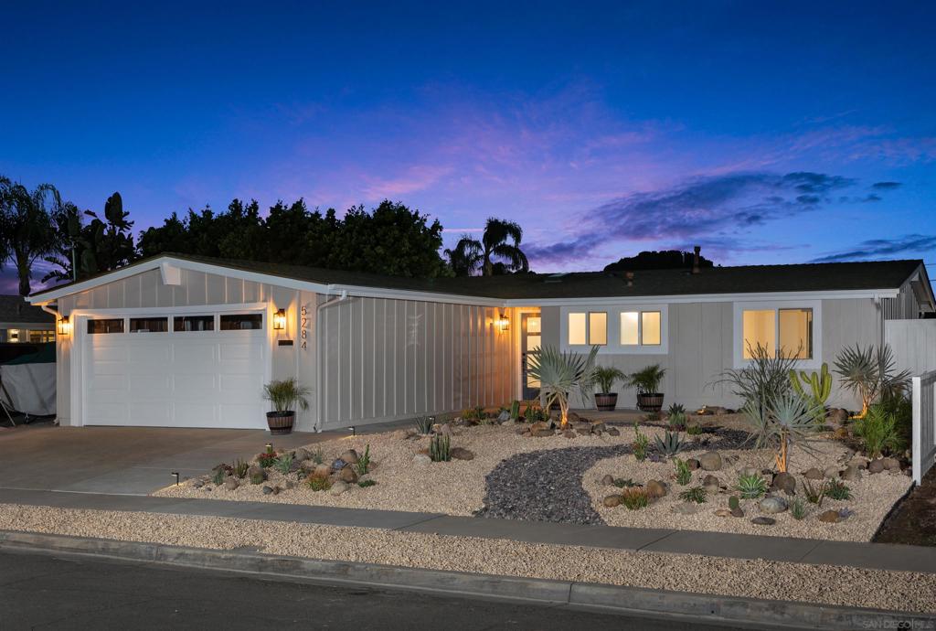 Welcome to 5284 Winthrop Street, a fully-upgraded 3-bedroom, 2-bath home offering 1,200 sq. ft. of modern living in one of Clairemont’s most desirable neighborhoods. Step inside to find a bright, open layout featuring all-new LVP flooring, recessed lighting, skylight, and fresh interior and exterior paint. The brand-new kitchen features sleek cabinetry, Caesarstone counters with waterfall end kitchen island, stainless steel appliances, and stylish finishes. Both bathrooms have been completely remodeled, and a new high-efficiency HVAC system ensures year-round comfort. Outside, enjoy a xeriscaped front yard, and landscaped backyard with spacious two-level Timbertech deck, lighted pergola with adjustable shade, fully fenced, newly sodded and irrigated, with solar landscape lighting and plenty of room for entertaining or relaxing in your private outdoor space. Perfectly situated in a quiet, sought-after pocket of North Clairemont, with MacDowell Neighborhood Park at the end of the block, and just minutes from shopping, dining, freeways, and all that San Diego has to offer.