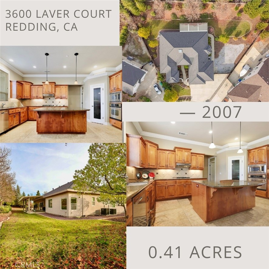 Nestled in a cul-de-sac with only 4
neighbors and close to the
Redding airport with access to
shopping, Sun Oaks Tennis
Courts, and scenic trails, this
professional home offers a blend of
comfort and convenience with a
dual A/C system. Newer roof
(installed approx. 5 years). 3-Car
Polytech coated garage floor is
spacious. Open concept with amazing features like the granite countertops
in the kitchen, seamlessly
connecting to the ideal media
room or gathering place for
entertaining. Formal dining and
living areas offer flexibility for
various needs, while the cozy see-
through fireplace between rooms
adds warmth and ambiance. Step
outside to your backyard oasis,
complete with a generous patio
cover and dual ceiling fans,
making it an ideal spot for outdoor
relaxation. The home also
includes a gated RV and boat
parking — perfect for your big toys! There's even potential to
build a workshop, ADU, or install a
pool and plenty of space left in the
backyard with this ALMOST HALF
ACRE PROPERTY! DON'T MISS
THIS BEAUTIFUL EXPANSIVE
HOME come call this place home!