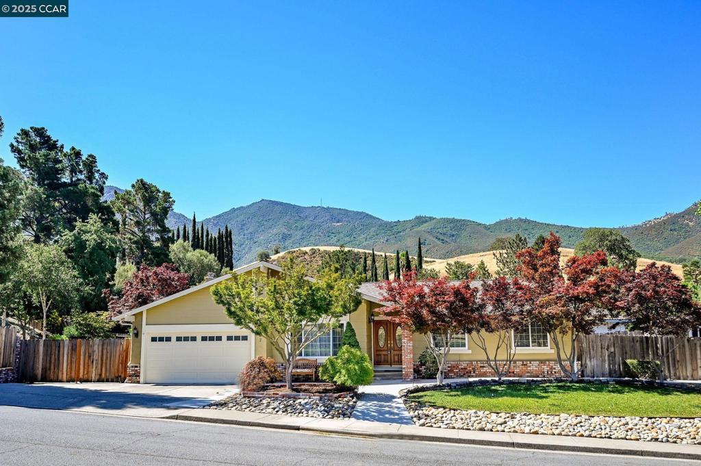 Beautiful home with Mt Diablo views, large yard, and superbly maintained home. Landscape and hardscape reminiscent of Tuscan getaway with flowing fountains, citrus trees, numerous trees and flowers. Numerous areas to enjoy private moments; secluded and tranquil spots to have family & friends, and also big enough for large gatherings. Home has been meticulously upgraded: custom tile floors in kitchen and family room, luxury vinyl plank flooring, spacious kitchen with upgraded appliances for the amateur chef, beautiful kitchen cabinets with ample cupboard and cabinet space. Bright & airy interior with lots of natural sunlight streaming in from west and south facing dual pane windows. Spectacular views of Mt Diablo right out your window. Upgrades include stainless steel appliances, fully sheet-rocked garage with attic storage space and drop down ladder, new electrical panel in garage, newer roof and HVAC, spacious Tuff Shed with electricity and door lock, smaller shed for garden tools stays. All fountains, statuary, appliances and TV's convey with property. Call now to make appointment to come and view this gorgeous property.