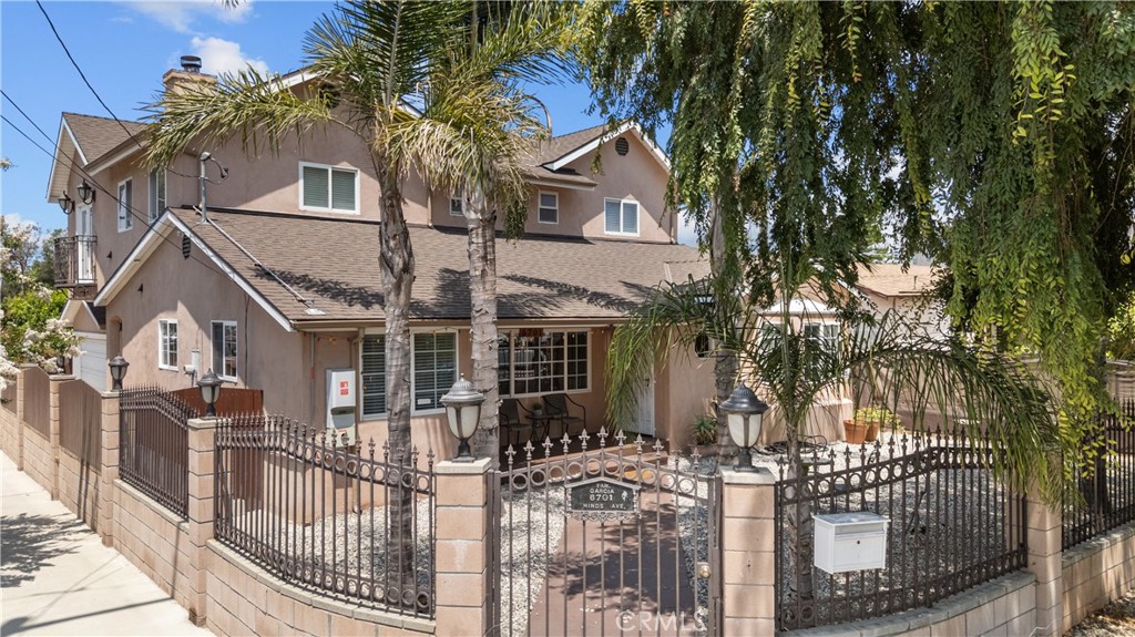 3,605 SQFT~ Largest Single-Family Home on the market in North Hollywood! 5 Bedrooms and 3.5 Bath Main Home PLUS the garage has been converted into a guest unit, with potential for an ADU conversion to generate additional income (Buyer to verify). 2019 newly remodeled home was completely expanded and sits on a 6,589 SQFT corner lot. First floor offers a formal room, separate living/dining room, kitchen and 2 Bedrooms/1.5 Bath. The Second floor offers 3 large bedrooms/2 full bathrooms. Master Bedroom is oversized with its own fireplace, balcony, walk in closet and generous sized full shower with separate tub. The backyard has both a covered sitting area along with a large outdoor space great for hosting birthday parties and an above ground pool just in time for summer! Red bordered property lines on the images are just estimated and for visual purposes only, buyer to verify. 13-Panel SOLAR LEASE PAID FOR! Located in the heart of North Hollywood and minutes away from NOHO WEST, Burbank Airport, dining, major freeways and NOHO Arts district!
