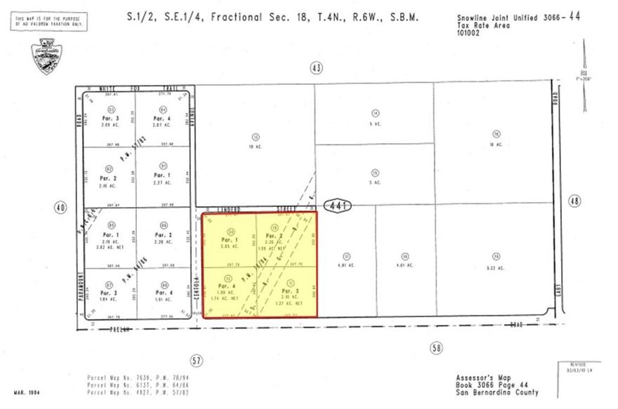 ±8.5 acres of unimproved commercial land at the corner of Centola Rd and Phelan Rd; APNs: 3066-441-09, 10, 11, 12. These two lots have approximately 600 feet of frontage on Phelan Rd and are zoned Special Development Commercial (SD-COM), allowing a wide range of commercial activities. Water and power are available at site. Fast access to Highway 138, Highway 18, and Interstate 15. This site is situated just outside of downtown Phelan, the bustling hub of this rural community. The High Desert continues to grow with Fortune 500 tenants and major development projects from such businesses as Amazon, Maersk, Goodyear Tire, Sprouts Farmer’s Market, DR Horton, Pulte, and more. This site is also approximately 35 miles from BNSF’s future Barstow International Gateway (BIG), a state-of-the-art intermodal facility spanning 4,500-acres designed to revolutionize international logistics and distribution regionally and domestically. Buyer to verify all information contained herein. Agent and their representatives are not responsible for the accuracy of these claims.