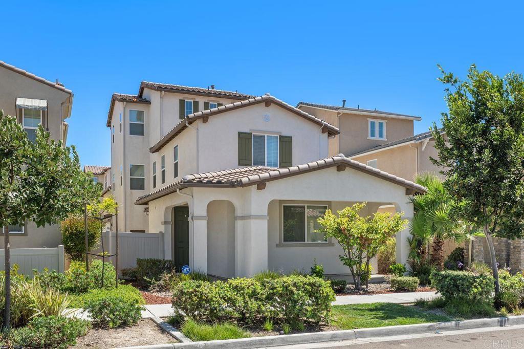 A Quality Lifestyle... In the fabulous master planned community of Montecito, this 4 bedroom / 3.5 bath home (Model 1 of Monte Villa) will provide respite from the every day with it's thoughtful planning. Over 2500+ sq ft of living space, this home provides opportunity for everyone in the family to have their own haven. On the main level you’ll love the dedicated entry to set down keys and leave your shoes at the door. The open concept living space will “wow” you! Everyone likes to gather near the kitchen and, in this home, that's easy. There’s room for all and the expansive island, ample counterspace and functional layout will delight. The large fenced and turf outdoor space allows for the indoor / outdoor living that San Diegans prize. The oversize sliding glass doors bring the outdoors in and tactfully placed windows provide abundant natural light throughout. On the second floor you’ll find the primary suite, two bedrooms with a shared bath that offers double vanity sinks, and the dedicated laundry room. The icing on the cake is the 3rd floor loft area. Views of the surrounding mountains and a perfect TV, play, or game room. The fourth bedroom offers a huge walk-in closet with natural light as well as a full bath with double vanity sinks. There is a solar energy lease provided by Sunova to ensure energy efficiency and storage options galore. All window coverings and appliances convey. The Village of Montecito offers both popular and upscale amenities that will surely please the most discerning families. Central to schools, shopping, dining, entertainment, walking trails and parks. You’ll be in the heart of the resources that make Otay Ranch a family-first choice. Take advantage of this fabulous opportunity. Come see 1362 Ortega St. for yourself today!