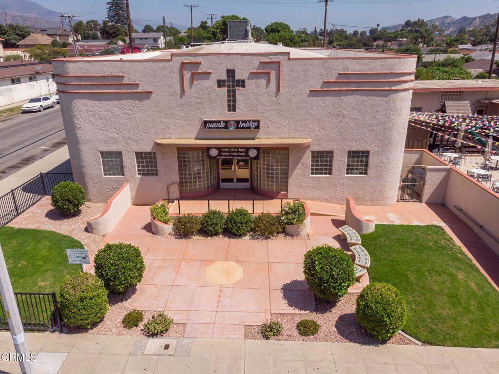 Lucrative opportunity to own this building with over 10 office spaces to use or rent out to different small businesses to be able work or meet clients. Business individuals who can not afford or do not need a full building can rent a space within this awesome building. Located walking distances from downtown and public parking. Main building is approx. 2750 SQFT, with two restrooms on first floor and additional rooms and storage on second floor. Building has been utilized as church for a past few decades, also once a preschool, possibility even a theatre at one time. Fellowship hall with full kitchen, fire place and large storage room. Additional 2736 feet of office space in rear of building which also includes a kitchenette. The single story building is approx. 2938 square feet with classrooms, private offices, Current patio and play area can be used for parking. This congregation has outgrown the building and looking for bigger building to continue to grow.