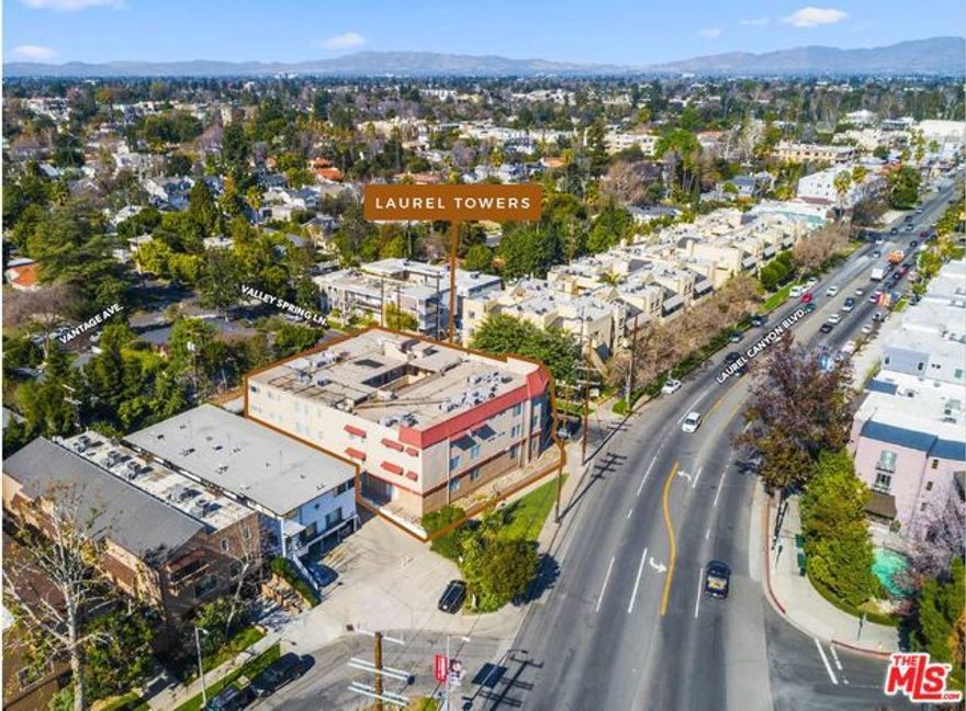 We are proud to present this 20 unit apartment building located at 12100 Valley Spring Lane in prime Studio City, California. Built in 1965, the offering sits on 13,164 square feet of land with 20,392 square feet of total building square footage and consists of 10- one bed / one bath, 8- two bed / two bath and 2- three bed / two bath units.The Seller has completed renovation to 11 of the 20 units including but not limited to recessed lighting, crown molding, new wood flooring, blinds, new doors, stainless steel appliances, new cabinets, and tile. Additional improvements include the completion of the required soft story construction in 2019, renovated elevator cab, filling in the pool, which paves the way for the vision of the new owner.  Additionally, after the 1994 earthquake the building was structurally renovated by the previous owner. Improvements included brand new windows and the installation of central heating and air conditioning.
