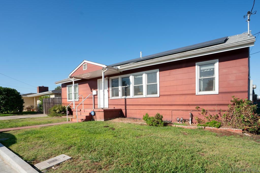 Rare find near SDSU! Spacious 3BR/2BA, 1,789 sq. ft. single-level home on a large lot with endless potential. Bright living room with vaulted ceilings, formal dining, and updated kitchen. Detached garage & workshop offer storage, hobby space, or ADU conversion options. Extended driveway with RV/boat parking and backyard with mature fruit trees + covered patio. Perfect for investors seeking rental income or homeowners wanting space to grow in a prime San Diego location close to schools, shopping, dining, and freeways.