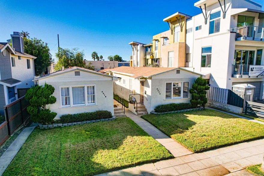 **8-Units Prime North Park, $299kunit, 7.97% Proforma CAP** 8-Unit Property w/ Cottage Style Feel (4 Buildings) • Huge Value-Add Opportunity in One of San Diego’s Strongest Submarkets • 75% Upside in Rental Income • Seven (7) 1Bed/1Bath Units + One (1) 2Bed/1Bath Unit • Onsite Laundry Facility • Zoned RM-3-7 | Complete Communities Tier 3: 6.5 FAR • A Short Walk to Shops, Restaurants, and Local Services (94 WalkScore)