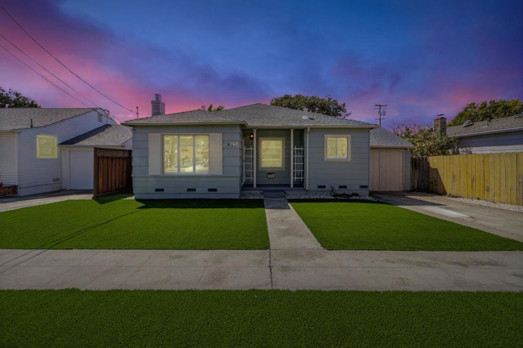 This updated 2-bedroom, 1-bath home offers 1,115 sq. ft. of inviting living space plus two versatile bonus rooms including a larger one with a wet bar, perfect for entertaining or creative use. The interior features LED recessed lighting, a bright living and dining area, and a fully renovated kitchen with quartz countertops, new sink, and all-new appliances. The spacious primary bedroom opens directly to the enclosed sunroom through a sliding door, adding flexibility for a home office, lounge, or playroom. Set on a spacious lot with ADU potential, the property also includes an attached garage with laundry and a new front yard with artificial turf for excellent curb appeal and low maintenance. Ideally located near El Cerrito Plaza and Del Norte BART stations, shopping, dining, weekly farmers markets, and the Ohlone Greenway, this home combines comfort, convenience, and opportunity. Whether you are looking to move right in or plan for future expansion, 849 Kearney St is a gem in a highly sought-after neighborhood.
