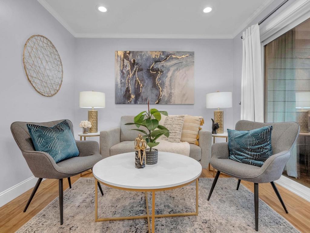 Welcome to this stylish 1-bedroom, 1-bathroom condo offering both comfort and convenience in the heart of San Jose. Elegant crown molding and trim details add a touch of sophistication, while the modern kitchen features stainless steel appliances perfect for any culinary enthusiast. Natural light flows through the northwestern-facing windows, complemented by recessed lighting and a recently installed A/C vent. Step outside to your private patio for a relaxing retreat. This move-in ready home has been freshly painted with updated carpet throughout. The property includes a one-car detached garage. Major grocery stores and shopping are within two miles, and commuting is a breeze with easy access to the North San Jose BART station, Highways 101 and 680, and San Jose Mineta International Airport. Why rent when you can own? Bonus: This home qualifies for the Pathway HOME program enjoy 3% down, a low fixed interest rate, and no PMI, making homeownership more affordable. Schedule your showing today and experience the perfect blend of style, comfort, and accessibility!