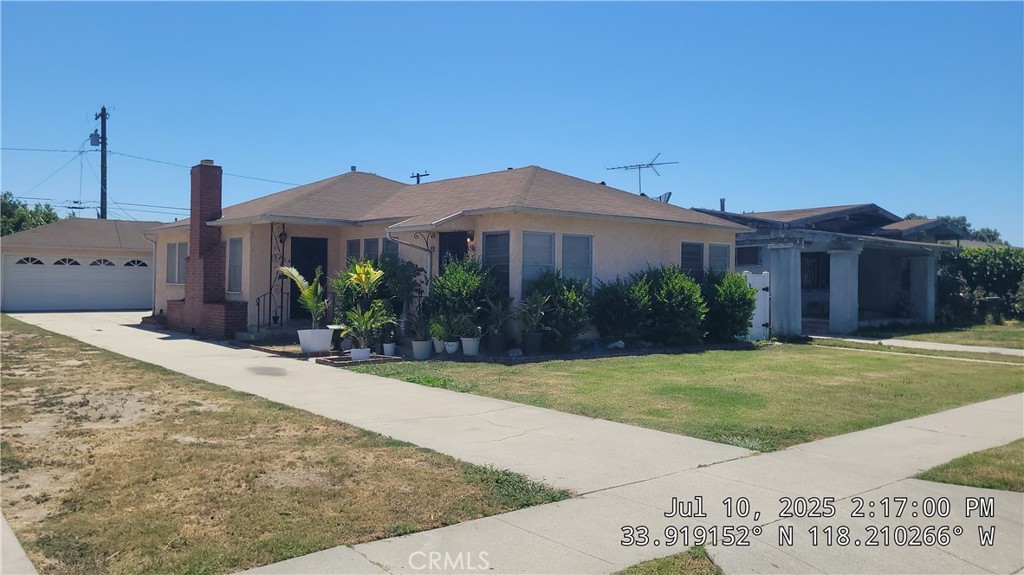 Great duplex in the city of Lynwood (zoned LYR3*), where you can live in one and rent out the other. The front unit is a 1-bedroom, 1-bath, and the back unit is a 2-bedroom, 1-bath. 2-car garage with attached patio. Large lot with long driveway. Private backyard with room to add on (do I hear ADU?). Both units are in move-in condition. Centrally located close to schools, parks, shopping centers, and freeways. Don't miss out on this great opportunity. Please do not disturb the tenants. Contact the listing agent to arrange a personal viewing of the property.