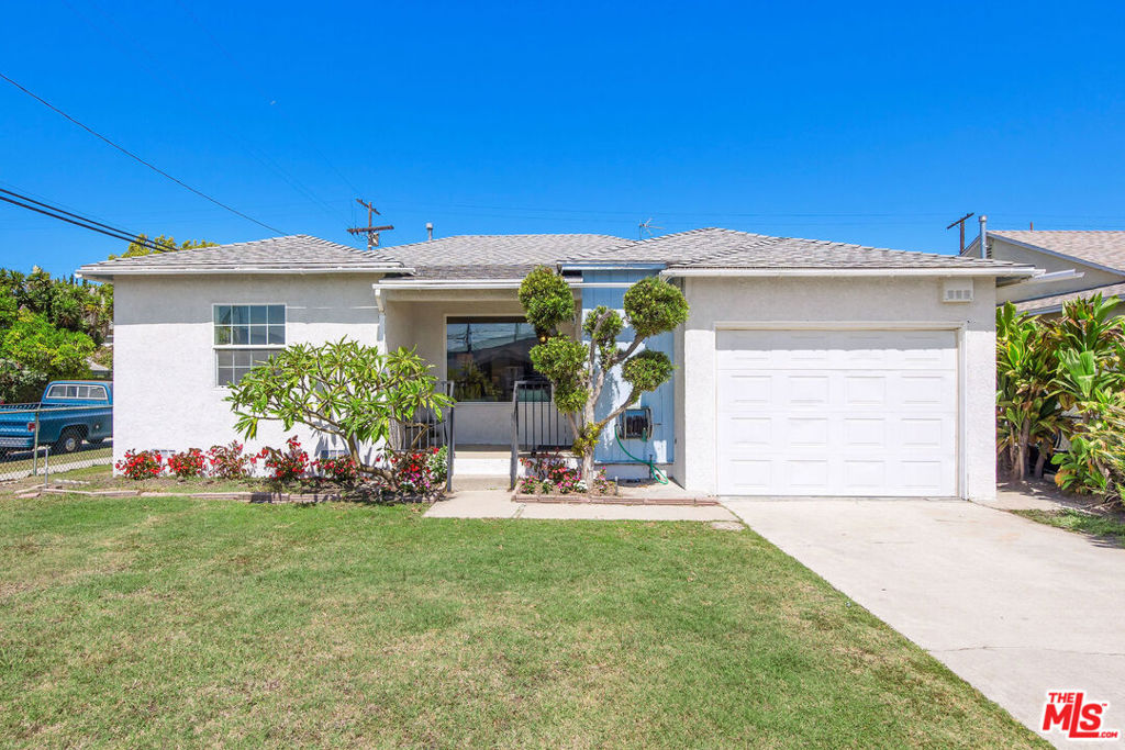 This adorable California bungalow, with an expansive 5,624 sq ft corner lot, in the coveted pocket of Del Rey, is bursting with character and calling for a young family to come in and make it their own. It is the perfect starter home providing a multitude of opportunities to create your dream home. Right around the corner is the Ocean Charter school which continues to bring values up in this idyllic and sweet west-side neighborhood. The four-bedroom layout is perfect for a growing clan with ample yard space in both the front and back of the home. This corner lot is highlighted by a mature Buddhist pine, a lime tree, and a Japanese black pine bonsai tree in the front yard, while the fenced back yard boasts abundant avocado, persimmon, Fuji apple & Meyer lemon trees that will feed your family for years to come. Plenty of room for there to be an office for the remote working professional. The attached garage offers ample storage space. This charming home provides the perfect palate for you to weave your ideas into life with minimal investment. Del Rey is minutes from the beach, MDR Boardwalk, multiple grocery stores, theaters, numerous restaurants, bike trails, parks, bike path, freeways and LAX airport. Offers will be reviewed on the 15th of September.