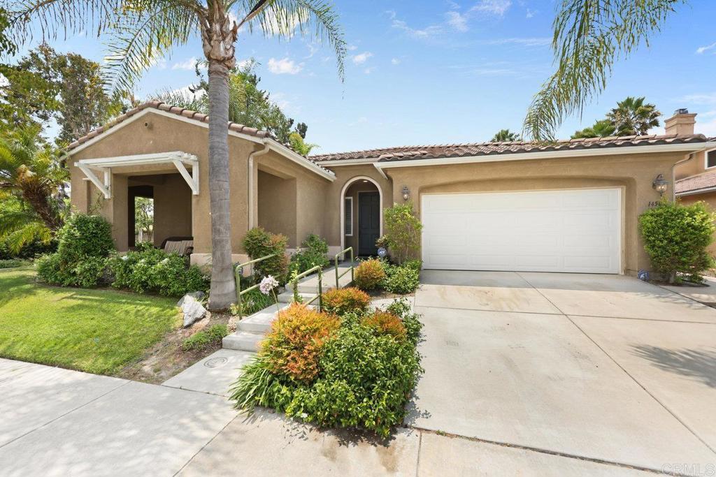 Charming single-story home sits on a desirable corner 6.403 sq foot lot in the heart of Otay Ranch. 3 bedrooms plus an optional bedroom, 3.5 bathrooms, and 2,524 sq ft of well-designed living space. Spacious layout featuring two living rooms, a cozy breakfast nook off the kitchen, and a formal dining room. NEW vinyl flooring throughout ALL bedrooms and bathrooms. All bedrooms have their own full bathroom. Home is equipped with SOLAR for energy efficiency. Crown molding throughout the home. Step outside to a lovely backyard with a pergola, ideal for relaxing or hosting gatherings. Located just minutes from Mater Dei School, Santa Venetia Park, and Otay Ranch Mall, with easy freeway access. Low HOA! This is the one you've been waiting for—don’t miss out!