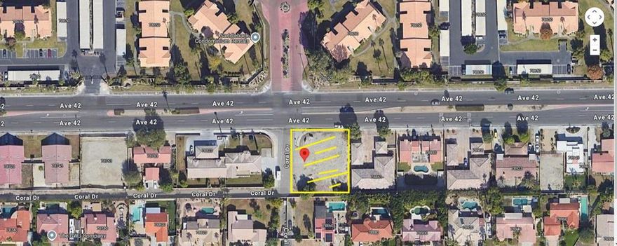 Great opportunity to build in this large corner lot in Bermuda Dunes on 42nd Street, zoned as R-2; upgraded multifamily units on both sides of this property. Best lot available in this area!  Bermuda Dunes Country Club is at the rear of the lot.