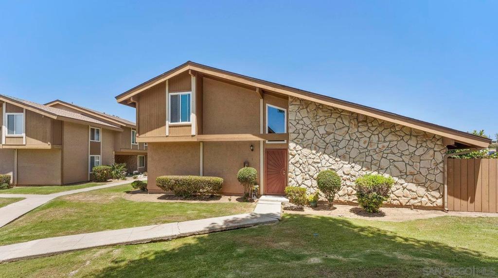 Welcome to this specious 3-bedroom, 2-bath townhouse in Chula Vista with vaulted ceilings. This home offers a thoughtfully laid-out floor plan with the master bedroom located downstairs. As you enter, you’ll immediately notice the vaulted ceilings that offer a bright and open living space, featuring abundant natural light and a warm, inviting atmosphere. The kitchen has granite countertops, stainless steel appliances. The home has new windows, a recently installed roof, and laundry conveniently located in the patio. The separation of the master bedroom on the main level allows for added privacy and convenience—perfect for those who may need close proximity but with distinct spaces. In addition to its functional layout, this home offers the advantages of a community pool, and well-maintained common areas. Located just minutes from major highways, shopping centers, and local parks, this townhouse provides a balance of convenience and peaceful living. Not many units come up for sale in this well maintained complex, great opportunity to own in a centralized area in Chula Vista. With the master bedroom located on the first floor it's an ideal choice for multigenerational families or those seeking a bit of extra privacy and flexibility.