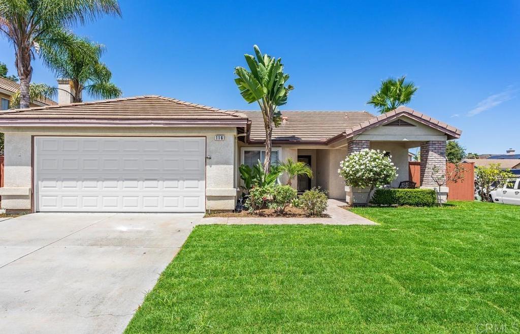Seller entertaining offers between $835,000 - $855,000. Welcome to your Pacific Breeze retreat — a stunning single-level, 3-bedroom, 2-bath home perfectly positioned on a desirable corner lot with refreshed landscaping in one of the area’s most sought-after neighborhoods. Step inside to an inviting open-concept living space featuring soaring vaulted ceilings, skylights that flood the home with natural light, ceiling fans, paid solar, and a cozy fireplace for relaxing evenings. The remodeled kitchen boasts granite countertops, stainless steel appliances, and ample storage — ideal for both everyday living and entertaining. The spacious primary suite offers a vaulted ceiling and peaceful ambiance, while two generous secondary bedrooms provide flexibility for guests, an office, or hobbies. Outdoors, a large backyard awaits — an above-ground hot tub, mature fruit trees, and a beautifully landscaped side yard with drought-tolerant palms, succulents, and fresh sod with new irrigation. Located in a peaceful community just one block from the protected San Luis Rey River's serene surroundings. Only minutes to the Oceanside Pier, beaches, shopping, dining, and major highways — this home offers the perfect blend of comfort, convenience, and coastal charm.